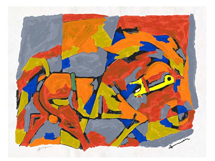 Pundole Horse by MF Husain