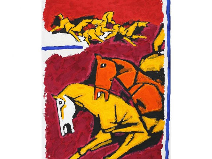 The Vertical Horse by MF Husain