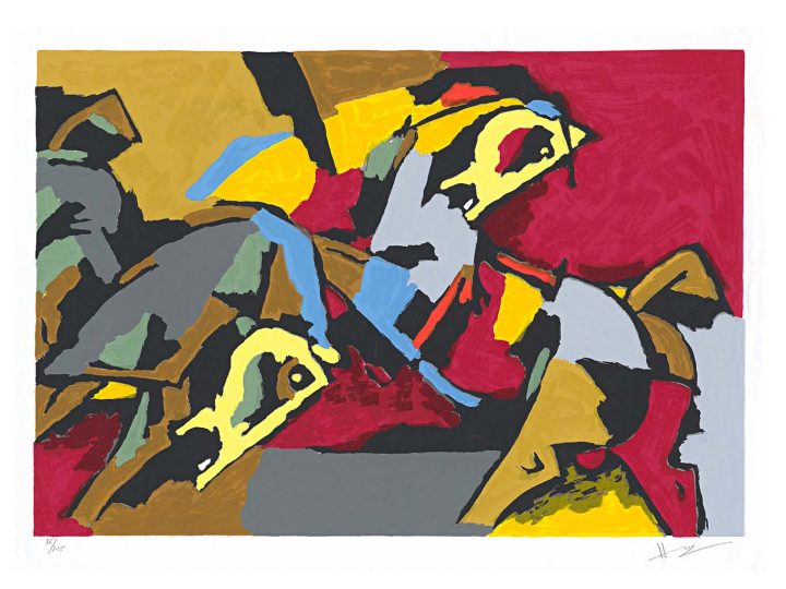 Abstract Horse by MF Husain