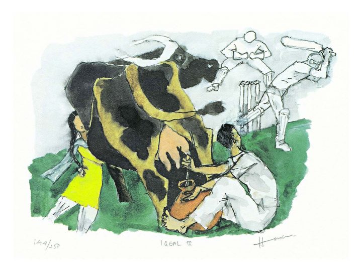 Iqbal III Rural Life and Childhood Dreams by MF Husain