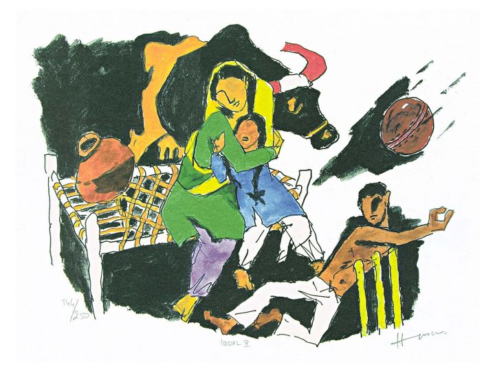 Iqbal V Struggles, Family and Support by MF Husain