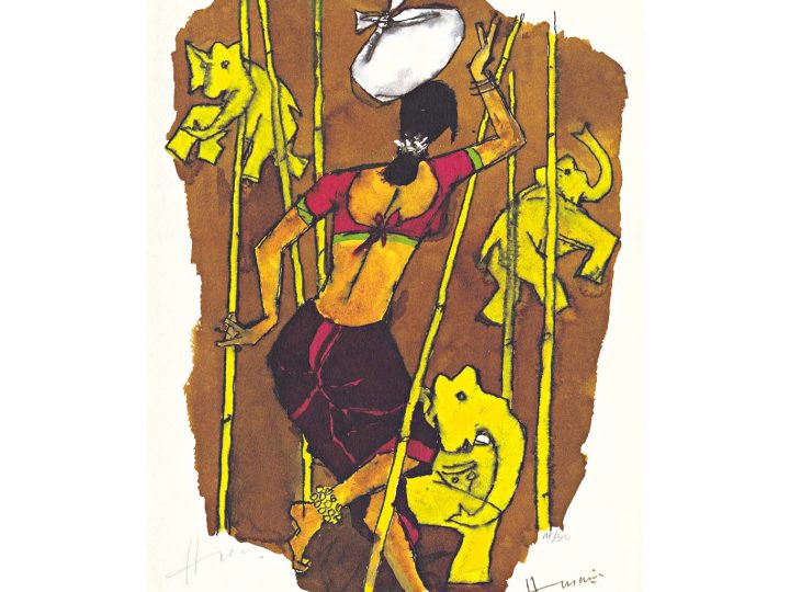 Gaja Gamini Kerala Jungle by MF Husain