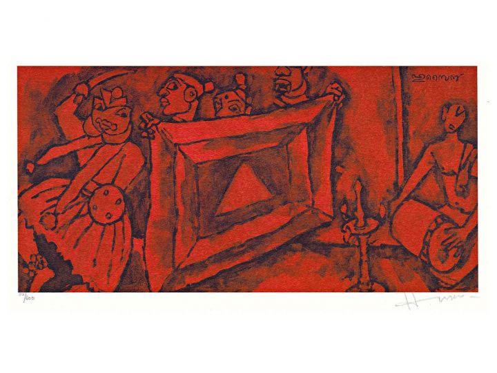 Kerala II Kathakali by MF Husain