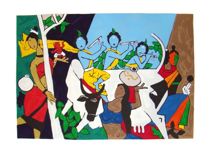 Krishna Leela by MF Husain