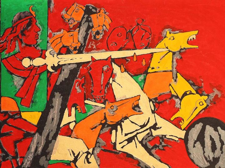 Asoka Chariot by MF Husain